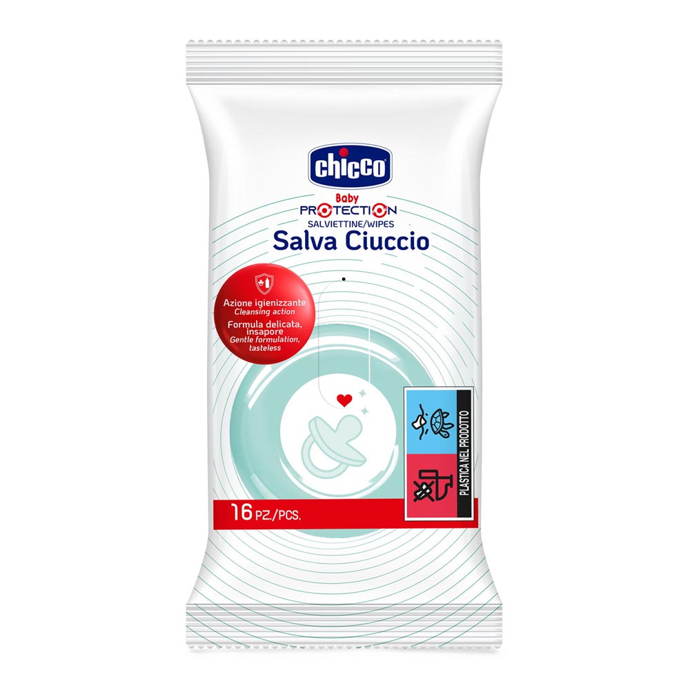 Chicco - Pacifier Cleansing Wipes - Pack of 16
