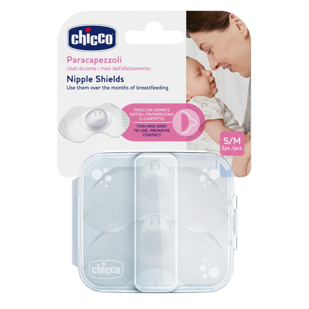 Chicco - Silicone Nipple Shields - Pack of 2 - S/M