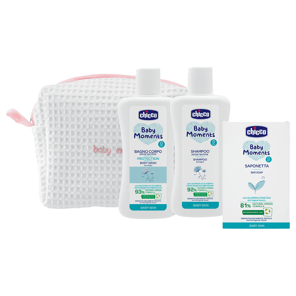 Chicco - Baby Moments Beauty Bag With Zip - Pink