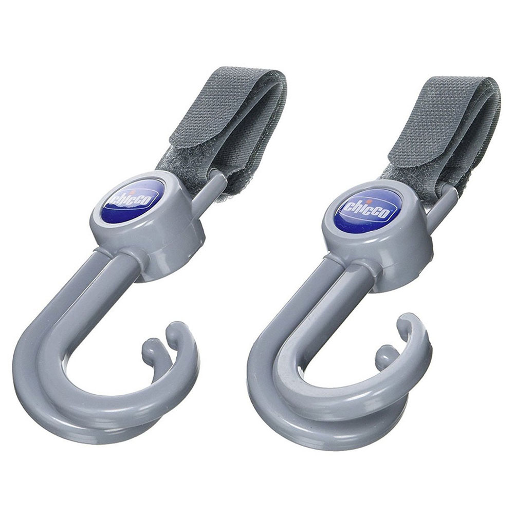 Free - Chicco - Universal Stroller Hook 2pc-Set - Grey