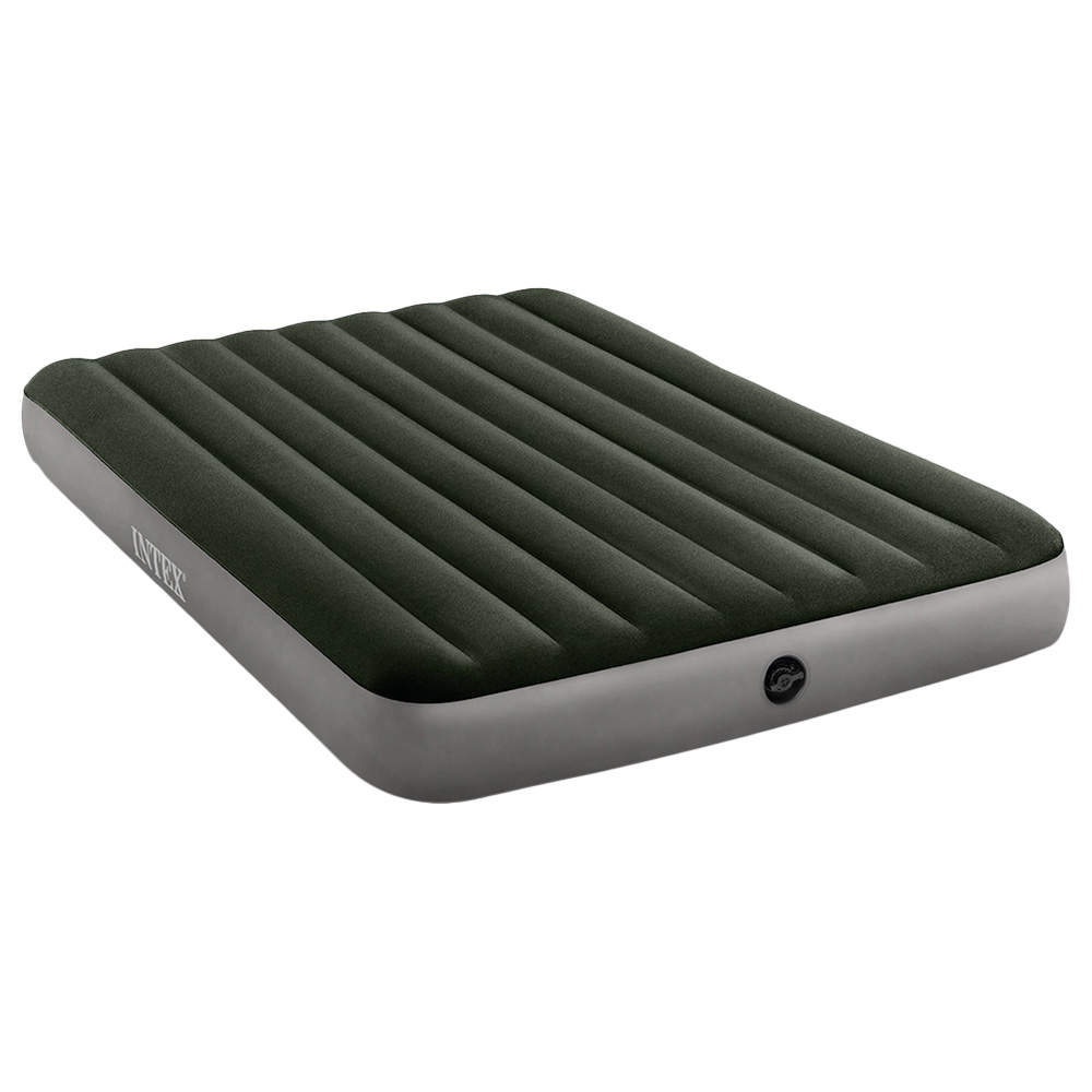 Intex - Queen Dura-Beam Prestige Airbed With Battery Pump