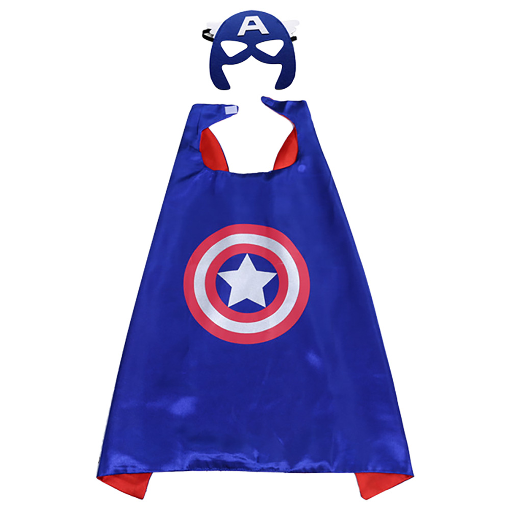 Brain Giggles - Captain America Cape/Costume With Mask - Blue
