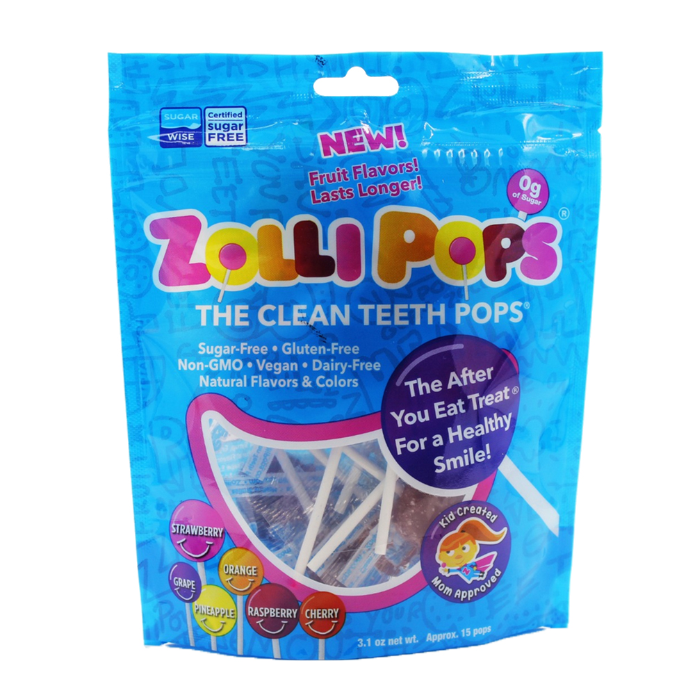 زوليبوب - مصاصات تنظيف الأسنان بنكهة الفواكه المشكلة 3.1 أونصة