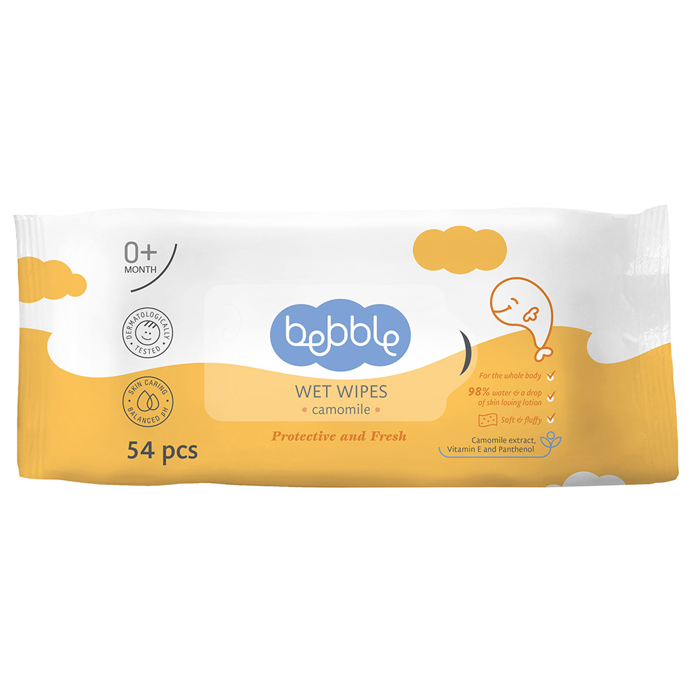 Bebble - Wet Wipes With Camomile Extract 54pc