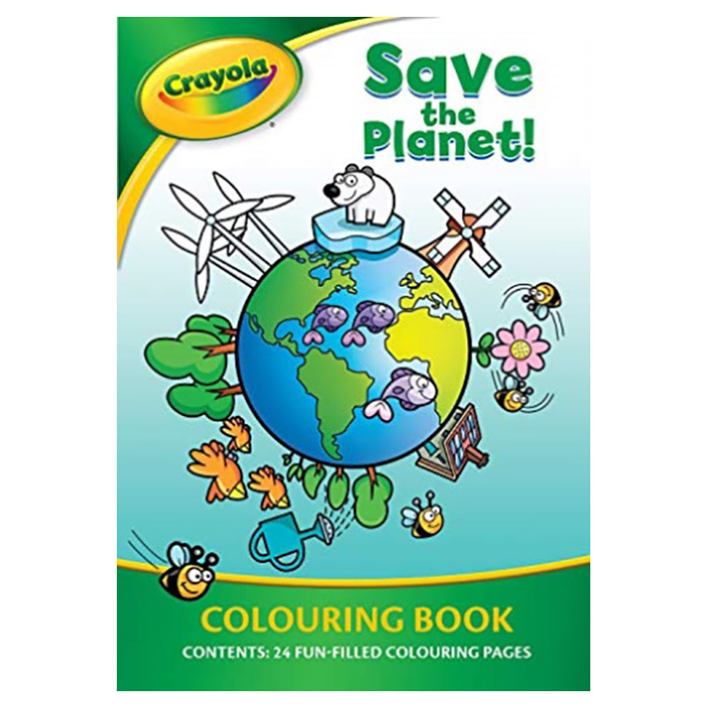 كتاب تلوين -أنقذوا الكوكب- من كرايولا - كتاب أنشطة للأطفال