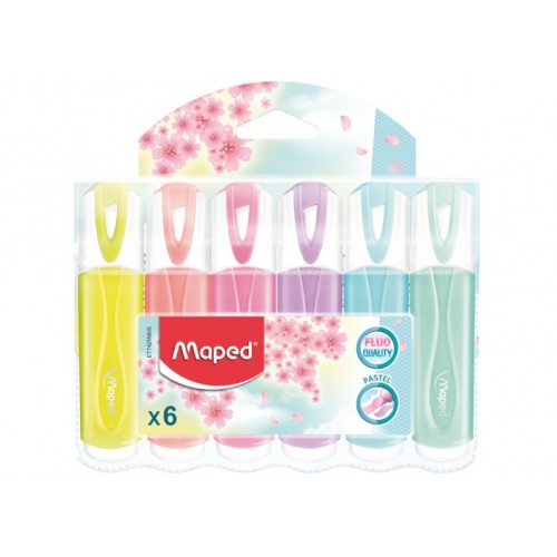 Maped - FluoPeps Pastel Highlighters Pack of 6