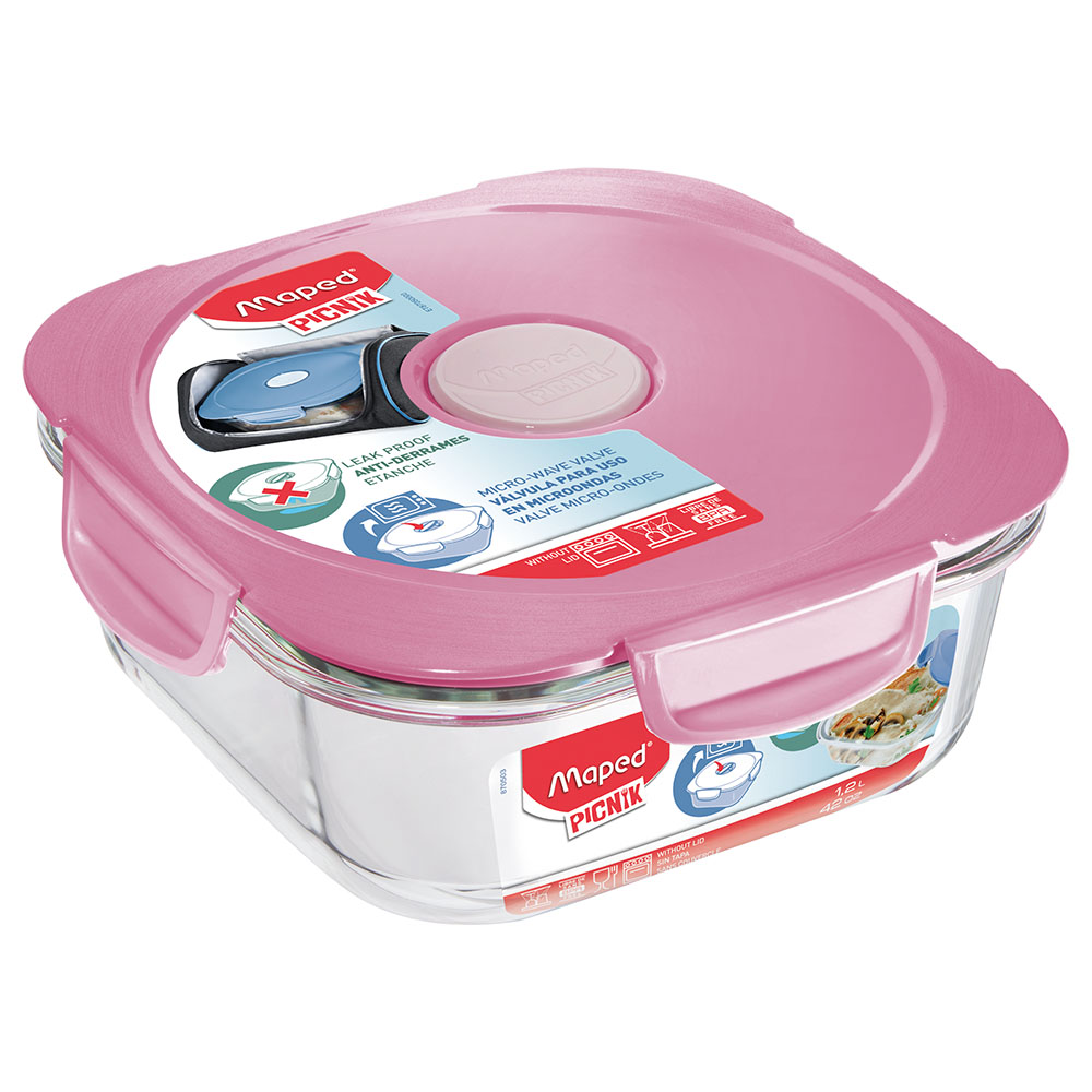 Maped - Picnic Adult Lunch Box Glass Tender Rose