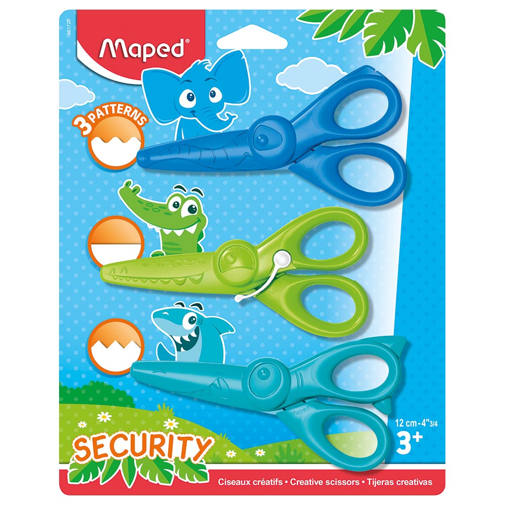 Maped - Scissor 12 cm Kiddi Craft Bls - 3Pcs