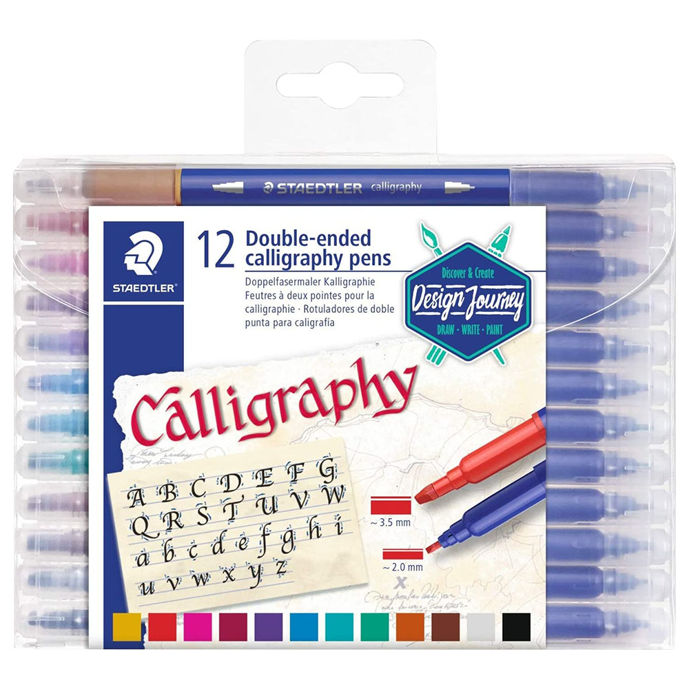 Staedtler - Calligraphy Pen Double End Set - 12 Col
