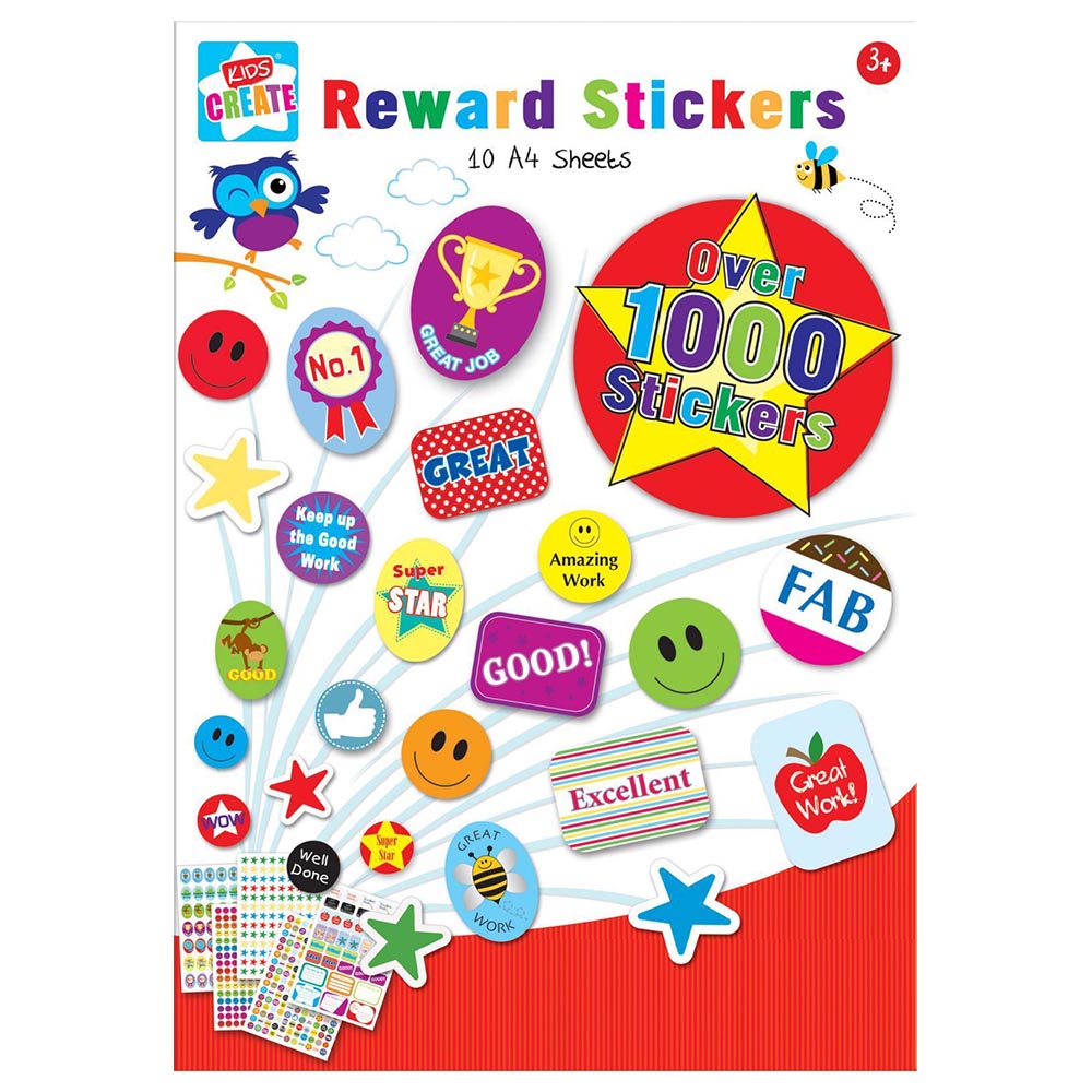 Kids Create - Act, 10 A4 Sh Reward Sticker Pad