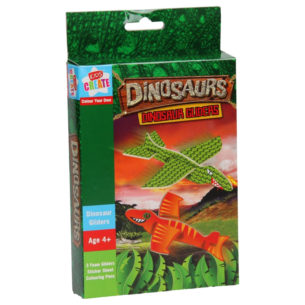 Kids Create - Dinosaur, Colour Your Own Gliders