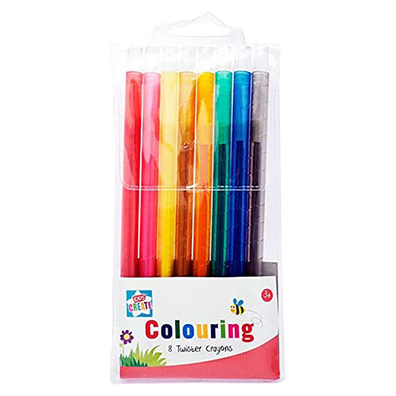Kids Create - Colouring 8 Twister Crayons