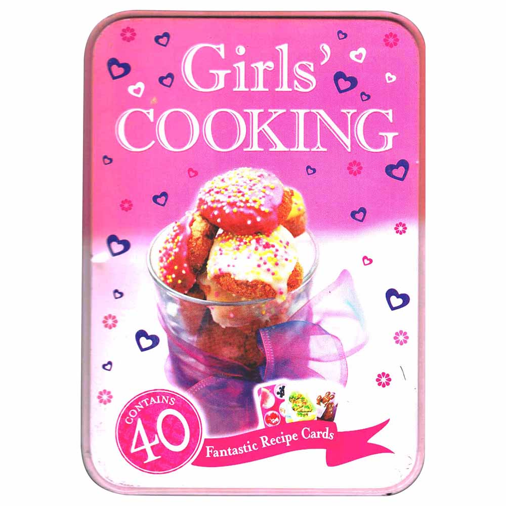 بطاقات وصفات الطهي Girls Cooking Recipes Tin