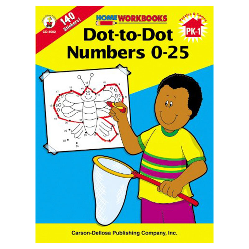 Dot-To-Dot Numbers 0-25 - Grades PK-1