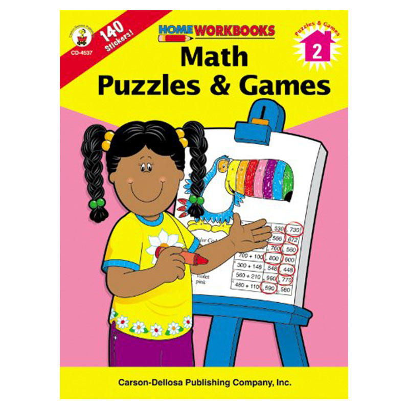 Math Puzzles & Games - Grade 2