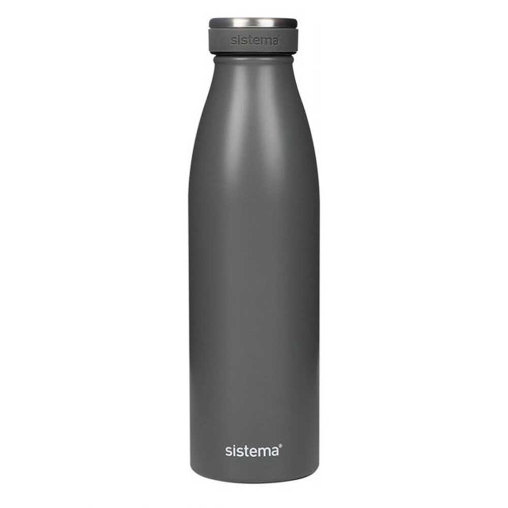 Sistema - Stainless Steel Bottle - Grey - 500ml