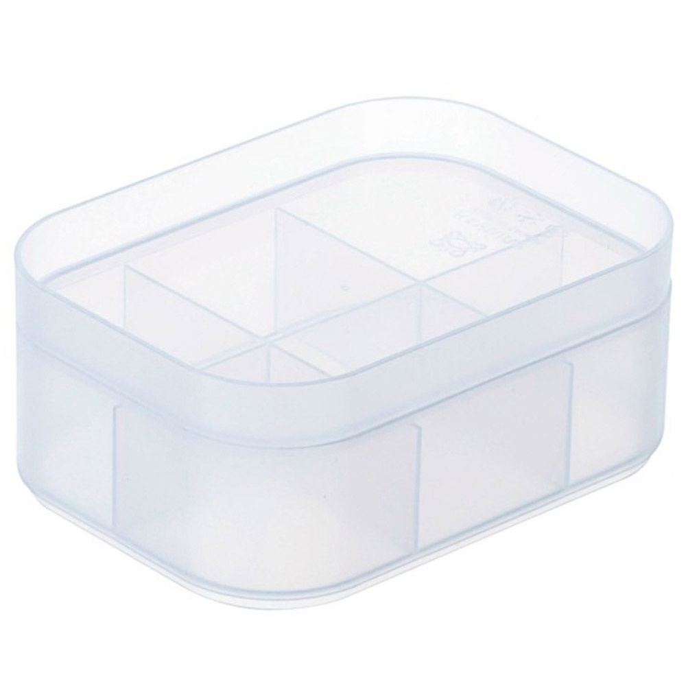Keyway - Desktop Organizer With Lid - 6 Compartments - Clear