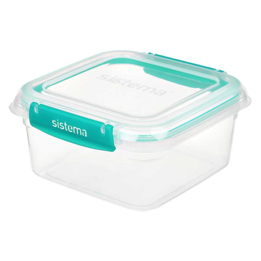 Sistema - Square Klip It Plus Container - 1.15L - Minty Teal