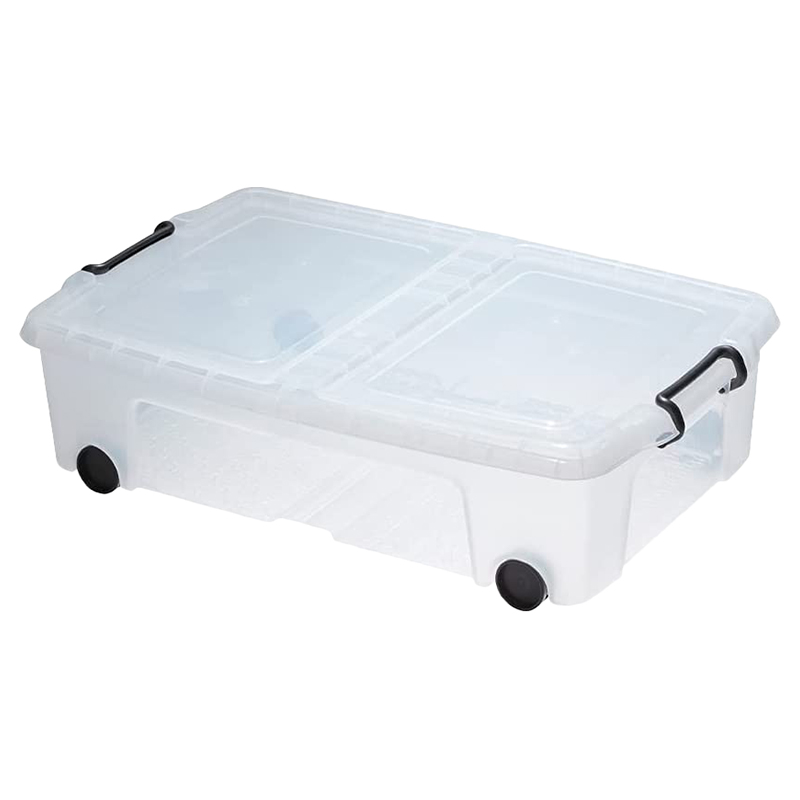Strata - Plastic Underbed Storage Box With Wheels 35L