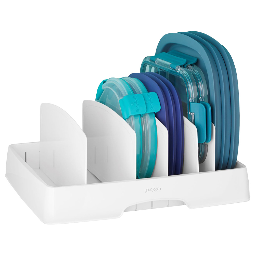 YouCopia - Food Container Lid Organizer Large WithTall - White