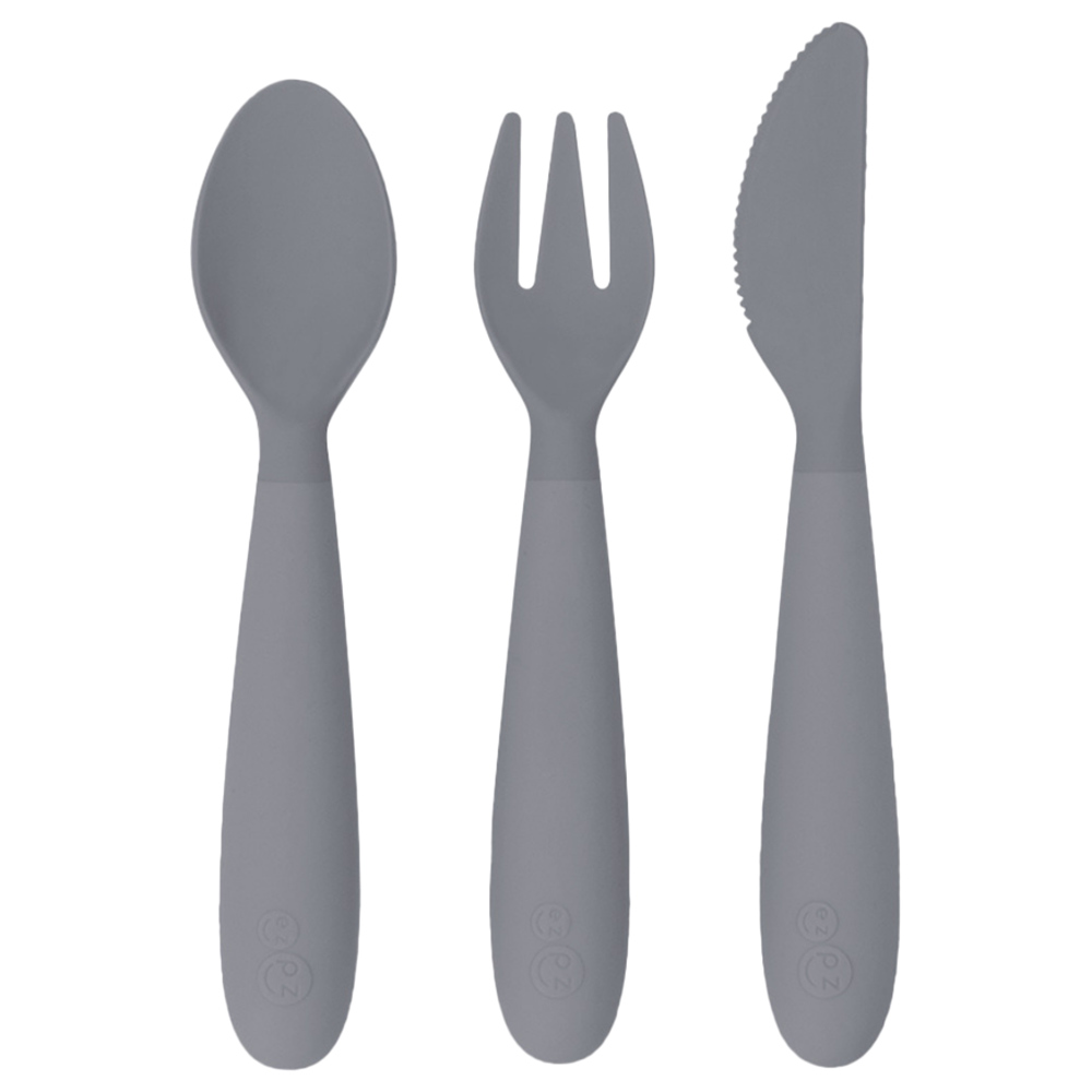 Ezpz Happy Utensils - Gray