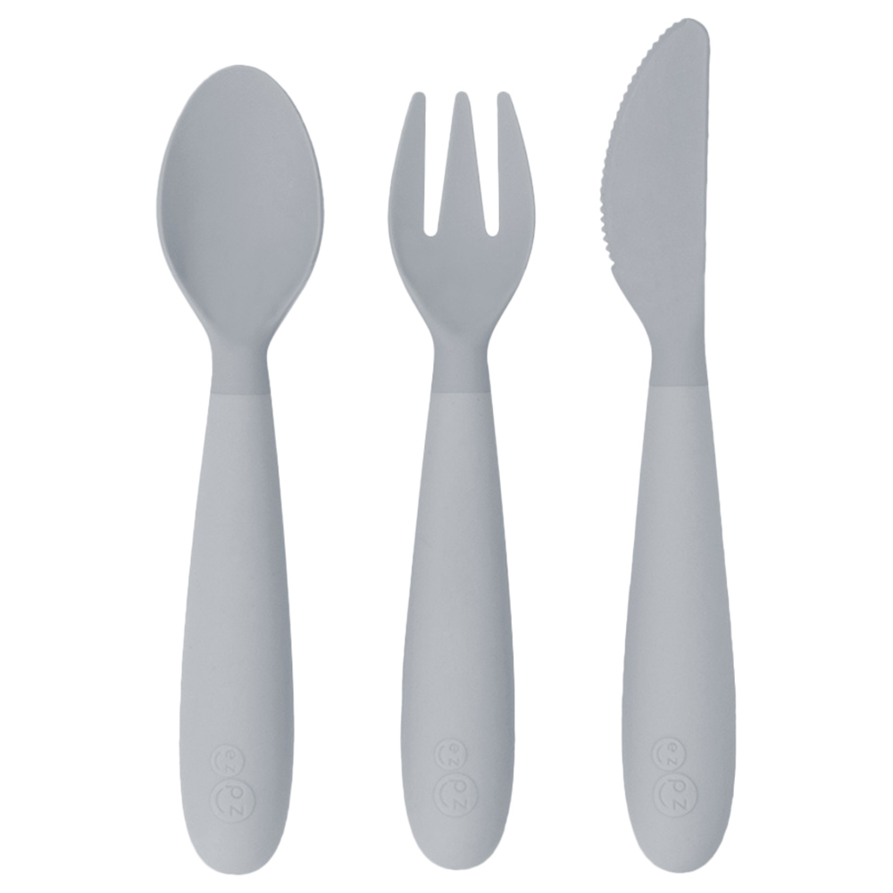 Ezpz Happy Utensils - Pewter