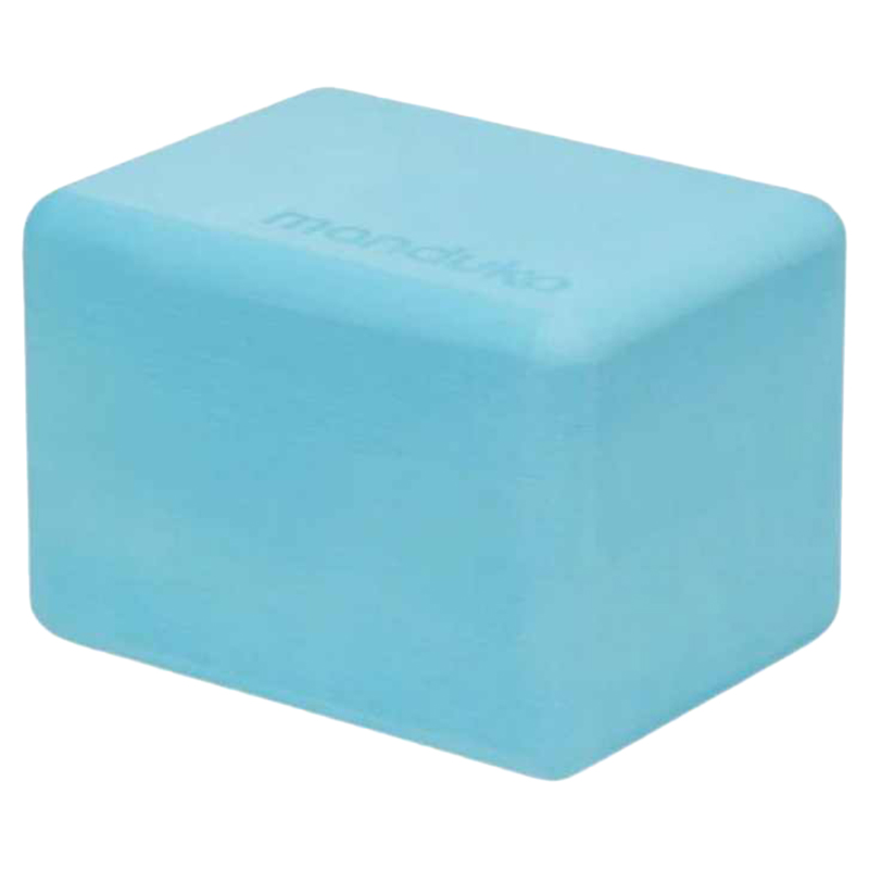 Manduka - Mini Travel Yoga Block - Aqua - 4 Inch