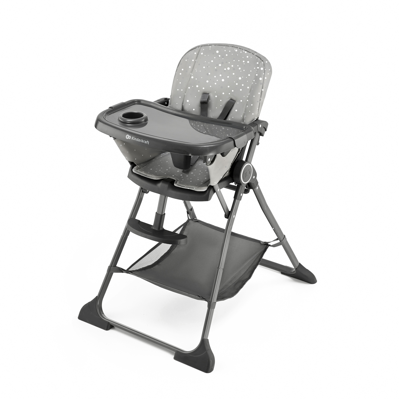 Kinderkraft - Foldee One-Second Folding High Chair 6m-3Y- Grey
