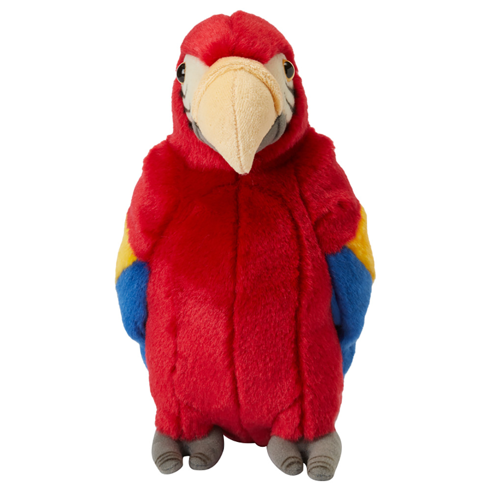 دبليو دبليو إف دمية الببغاء المخملية 9 إنش أحمر