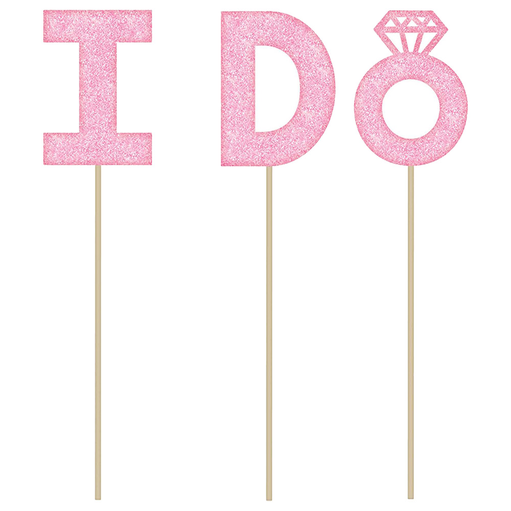 بروكوس - أعواد زينة كيك - I Do - عدد 3