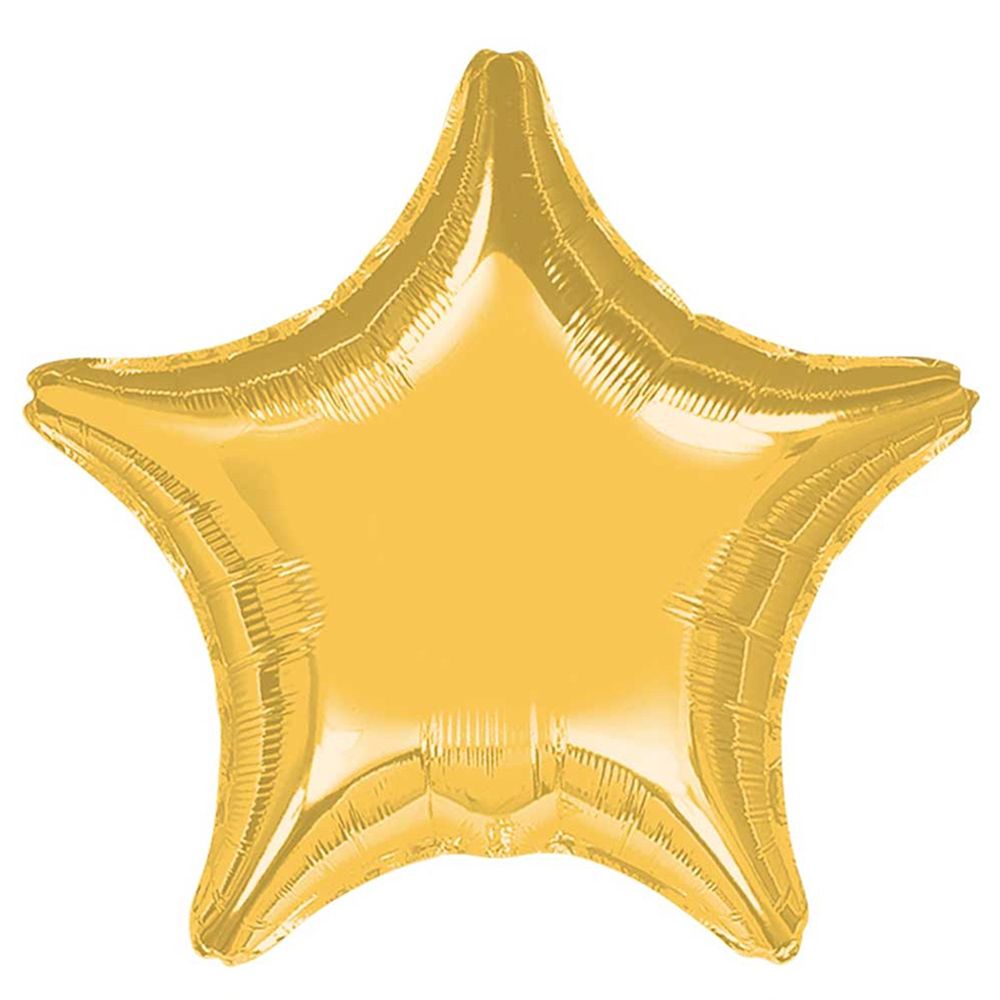 Anagram - Metallic Gold Star Jumbo Balloon 82cm