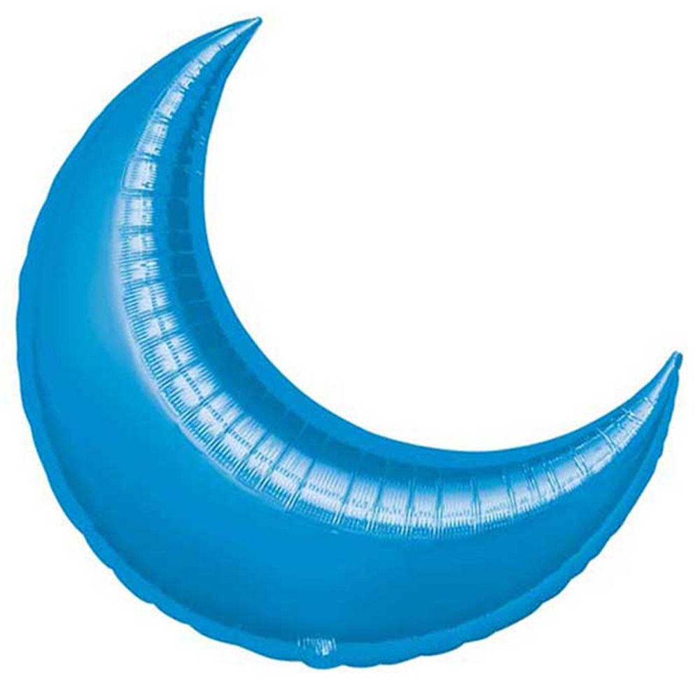 Anagram - Blue Crescent Mini Shape Balloon 43cm