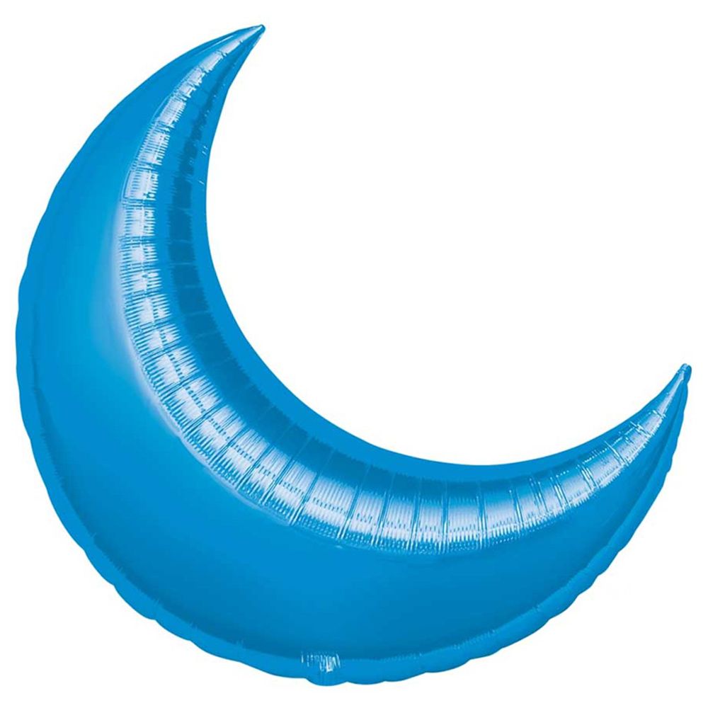Anagram - Blue Crescent Super Shape Balloon 66cm