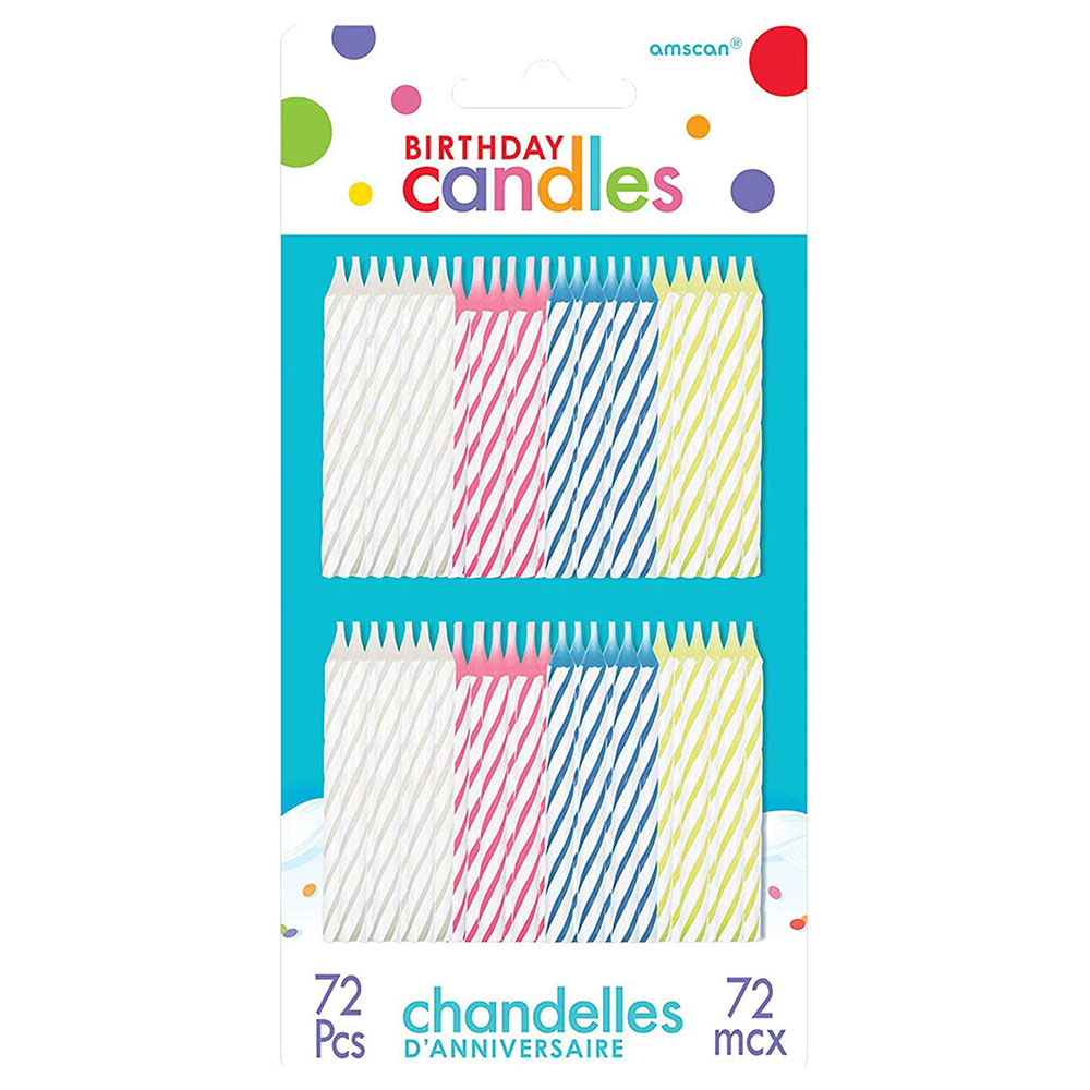 Amscan - Spiral Candles Value 72pcs - Pack Of 2