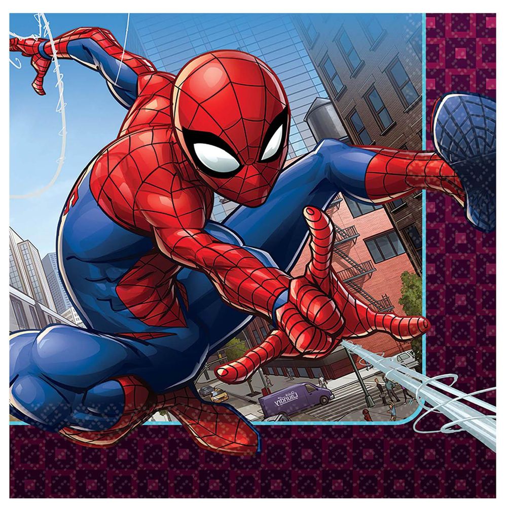 Party Centre - Spiderman Webbed Wonder Lunch Tissues 16pcs