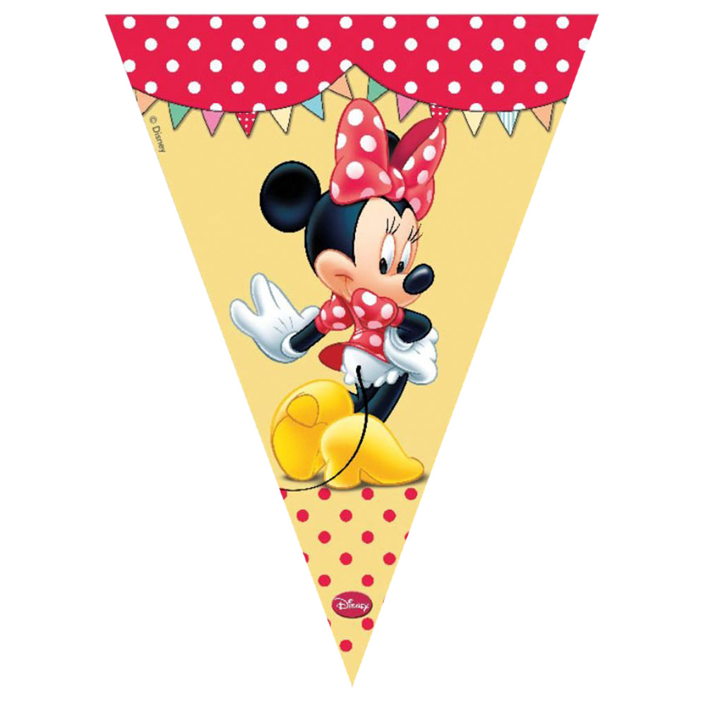 Party Centre - Disney Minnie Mouse Cafe Triangle Flag Banner