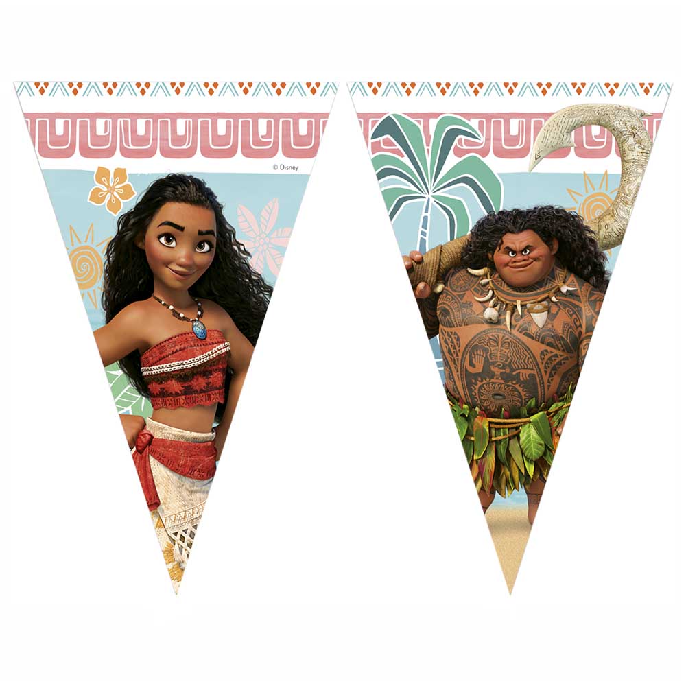 Party Centre - Disney Moana Triangle Flag Banner