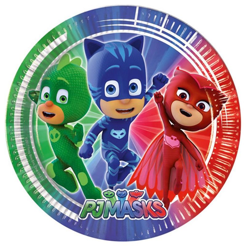Party Centre - Pj Masks Paper Plates 23cm 8pcs