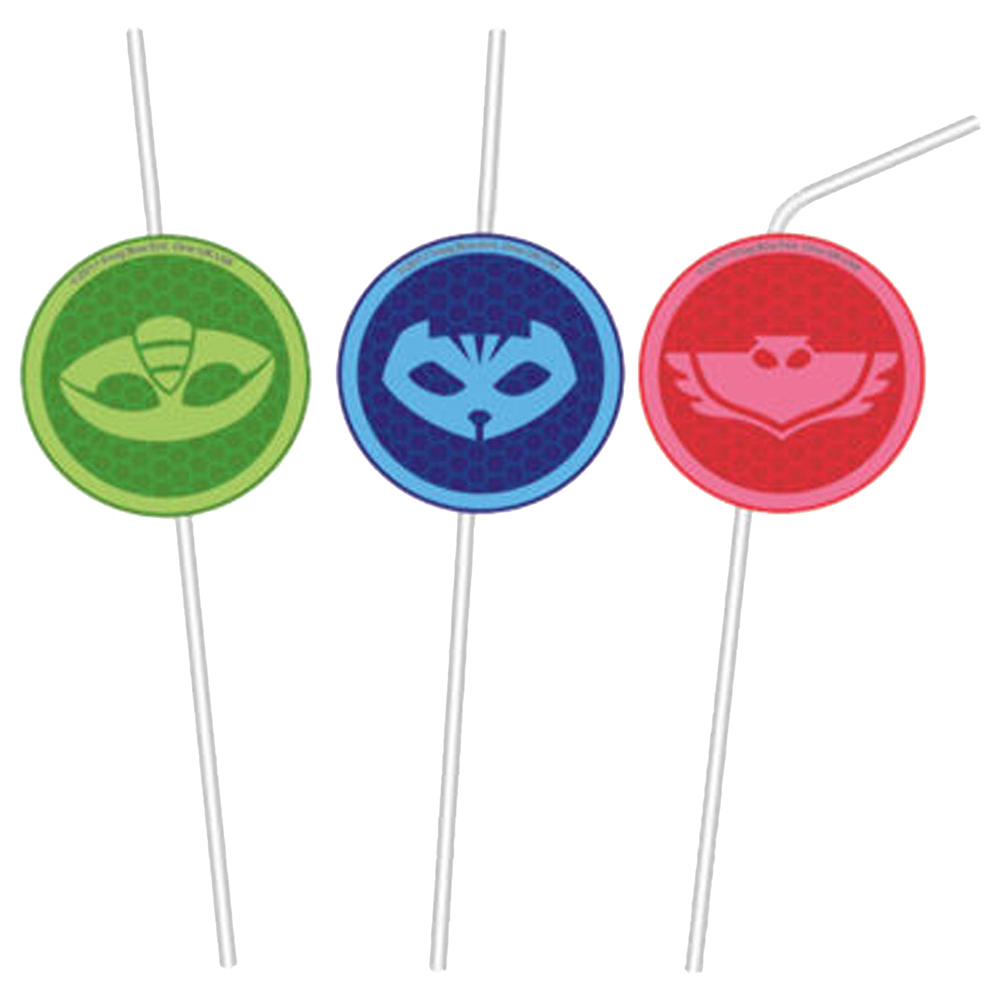 Procos - PJ Masks Flexi Straws - 6pcs