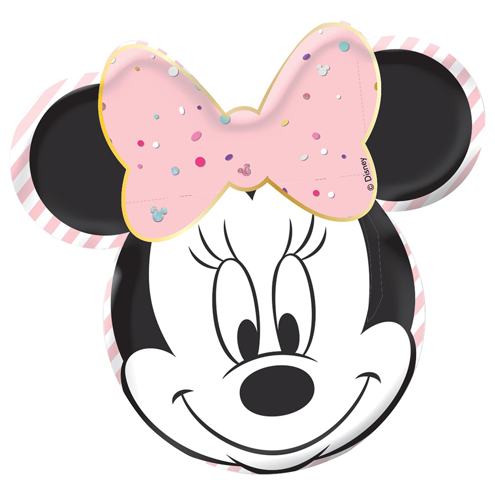Procos - Minnie Party Gem Shaped Paper Plates - 4pcs