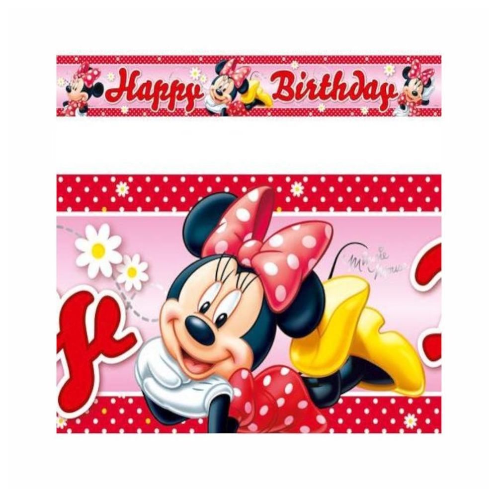 Party Centre - Disney Red Minnie Foil Banner 4.5m