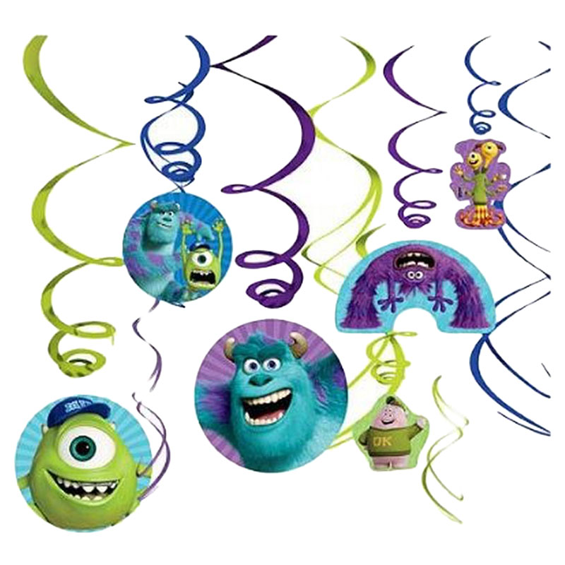 Party Centre - Monsters University Swirl Decorations 6pcs