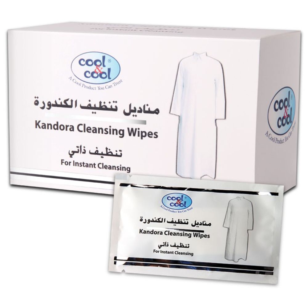 كول&كول - مناديل مبللة لتنظيف الكندورة - عدد12