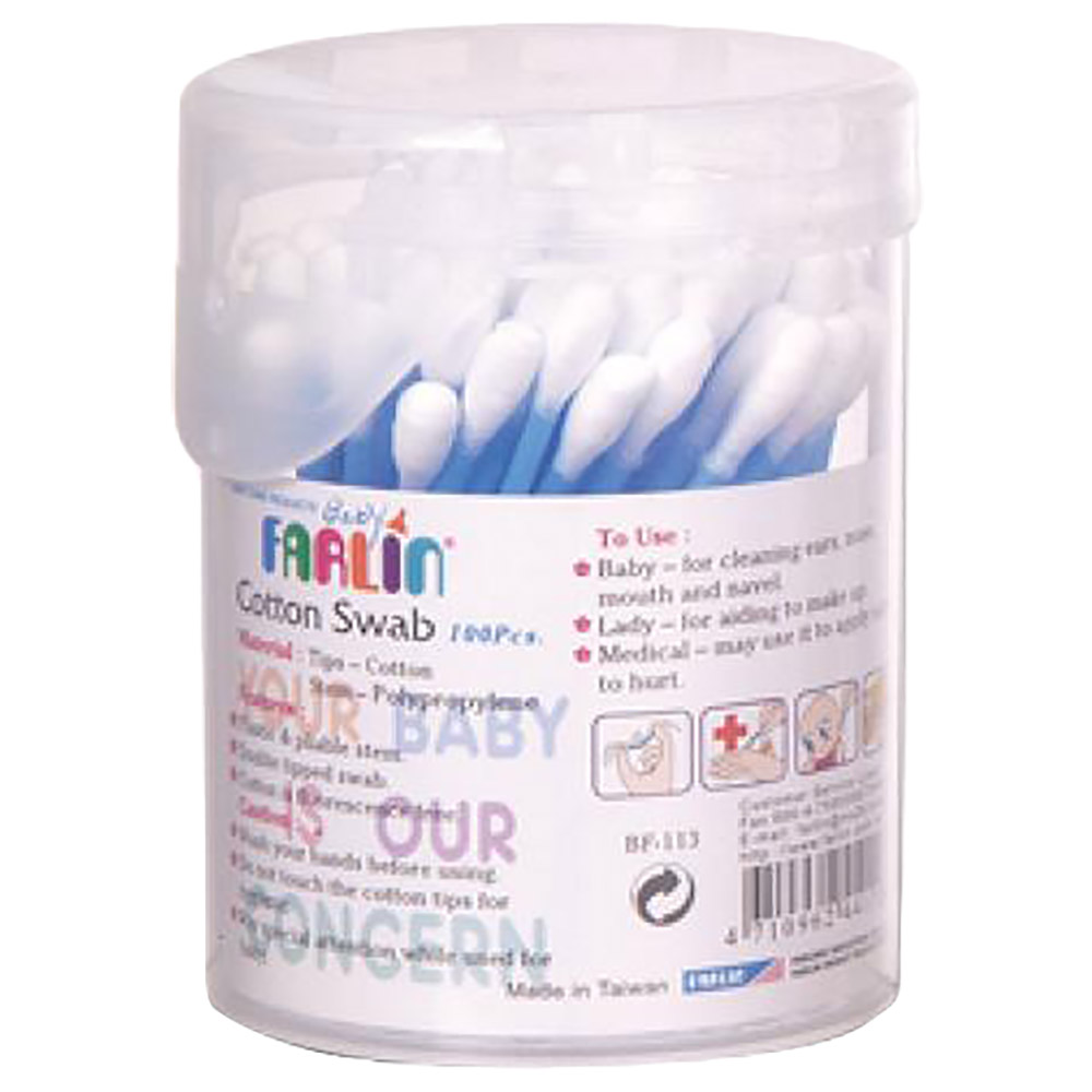 Farlin 200pcs Cotton Buds - Blue