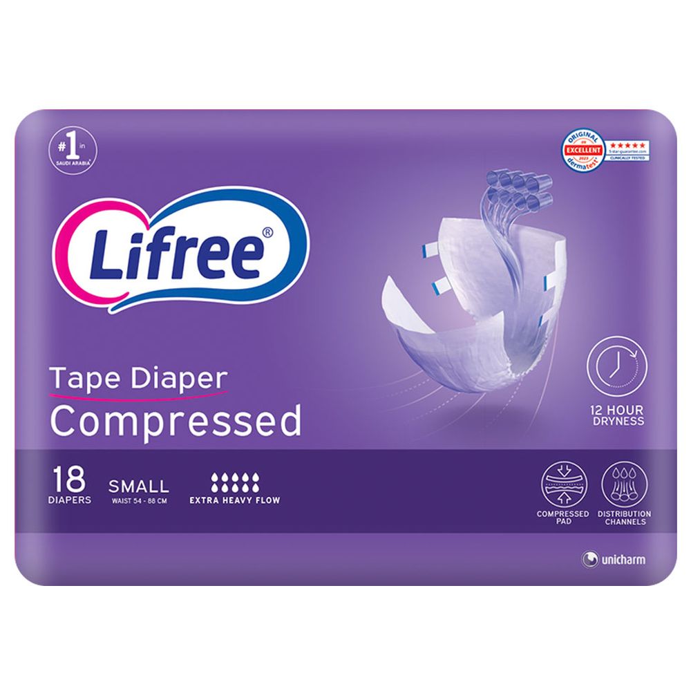 Lifree - Tape Extra Super Absorbency Small Diapers 18pcs
