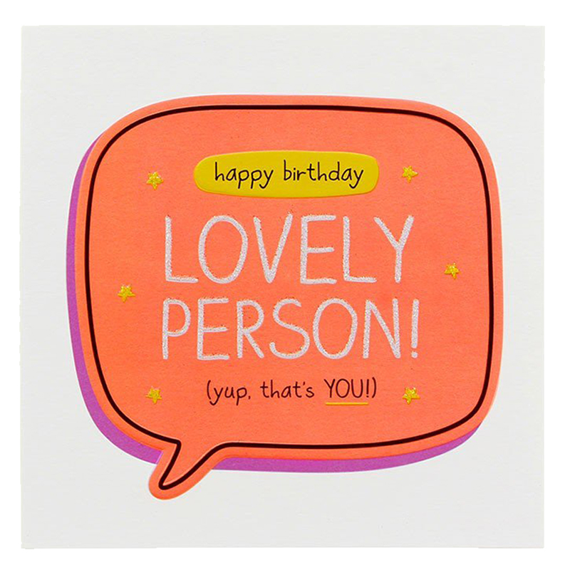Happy Jackson - Lovely Person Birthday Card