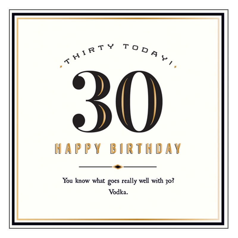 Alice Scott - Thirty Today! Happy Birthday Card