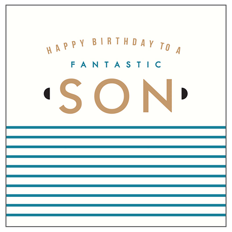 Pigment - Son Fantastic Stripes Greeting Card