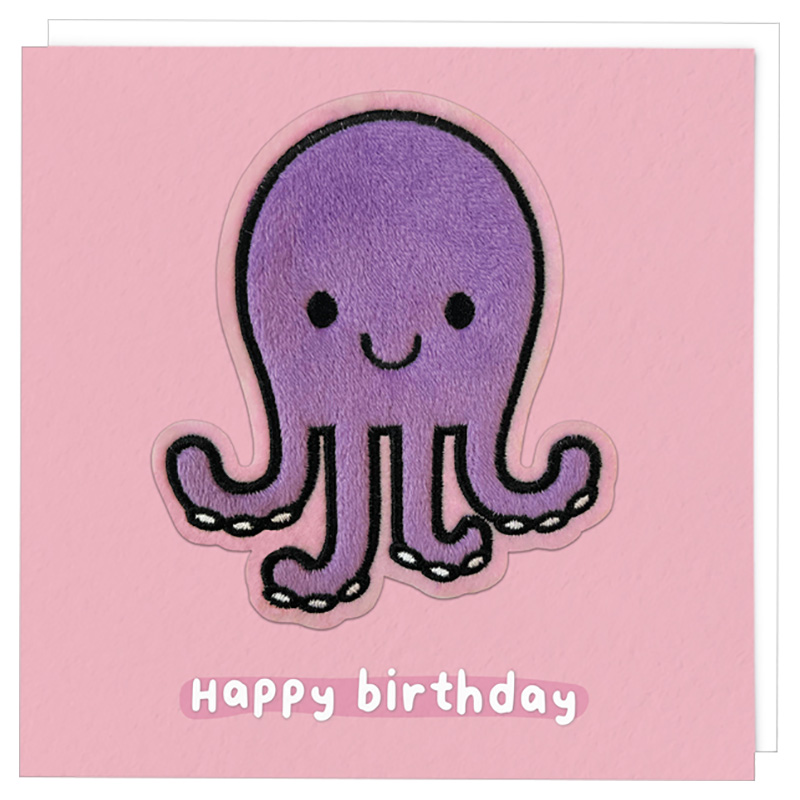 Redback Cards - Violet Octopus Happy Birthday Greeting Card