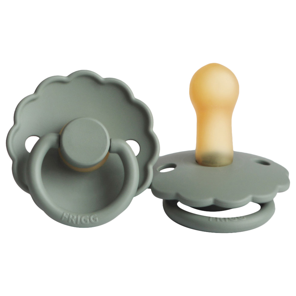 FRIGG Daisy Latex Baby Pacifier 6-18M 1-Pack Lily Pad - Size 2